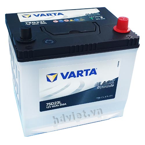 ắc quy Varta 75D23R (12V-65Ah) cho xe Vinfast VF8